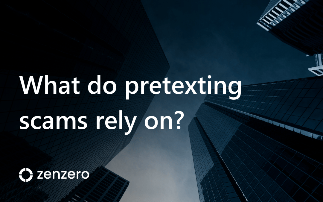 What do pretexting scams rely on?